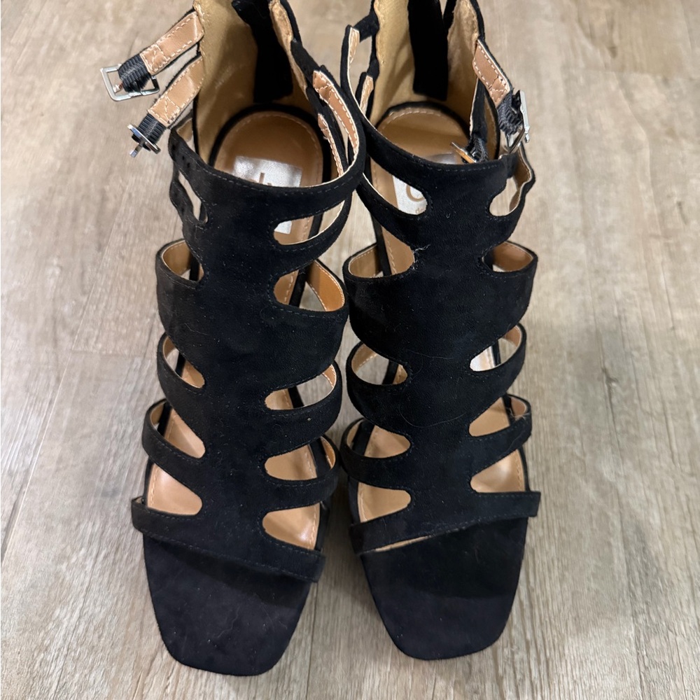 Dolce Vita Black Strappy Heels - Picture 2 of 3